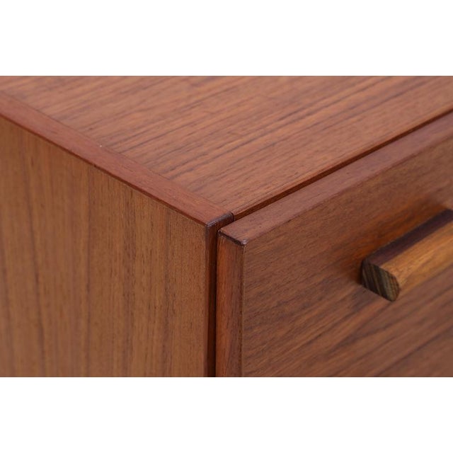 Brown Mid-Century Teak Chest of Drawers, 1960s For Sale - Image 8 of 14