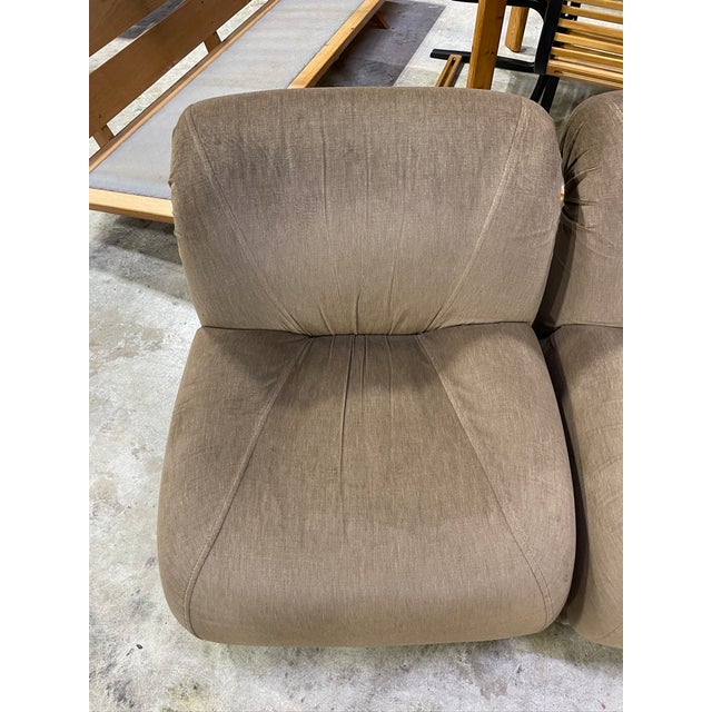 Mid-Century Modern Pair Doimo Salotti Vintage Modular Chairs For Sale - Image 3 of 9
