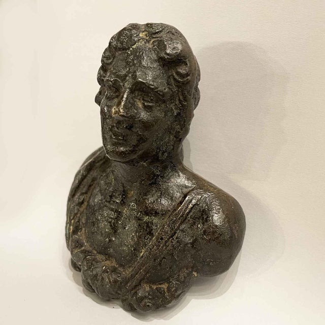 Baroque Iron Boy Bust, 1600s For Sale - Image 3 of 6