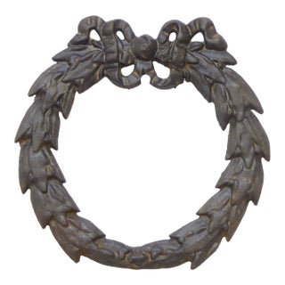 Vintage Iron Neo-Classical Style Wreath For Sale