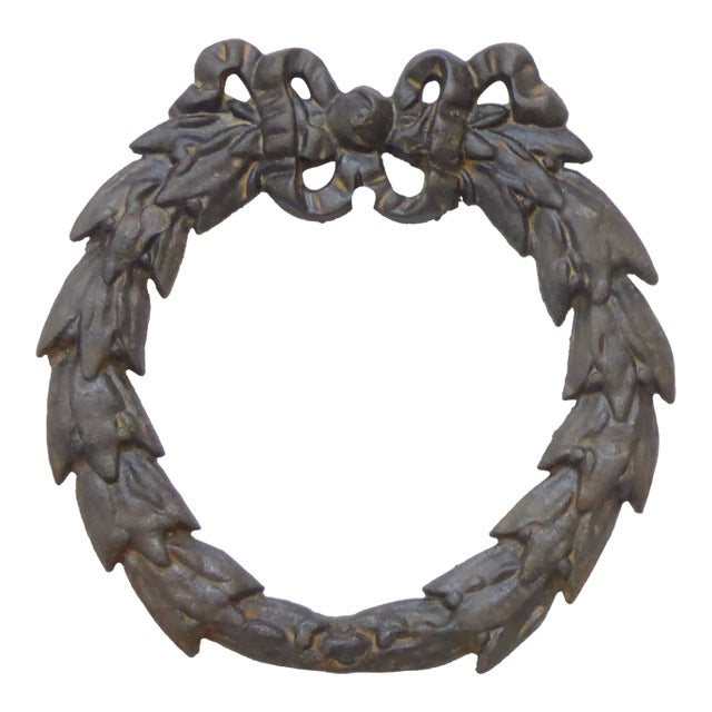 Vintage Iron Neo-Classical Style Wreath For Sale