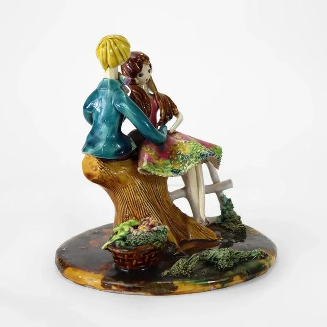 Early 20th Century Early 20th Century Meuguelman French Porcelain Figural Grouping, Signed For Sale - Image 5 of 8