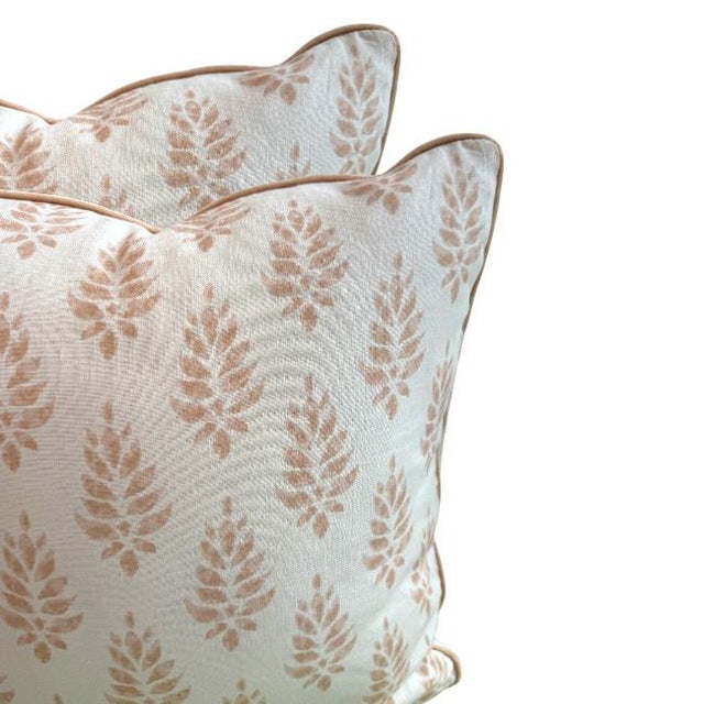 2020s Pair of 22'' Pink Paisley Pillows For Sale - Image 5 of 5