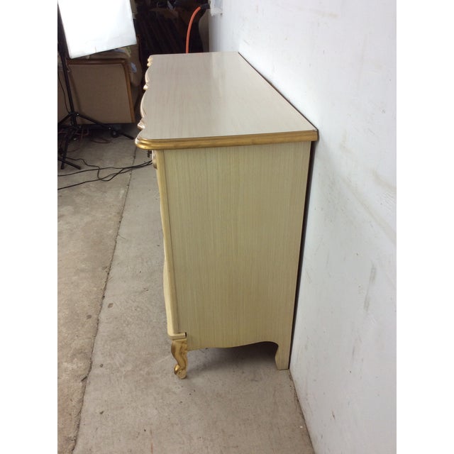 Mid Century French Provincial Style Lowboy Dresser With Six Drawers For Sale In Philadelphia - Image 6 of 13