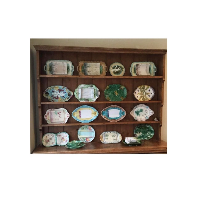 White French Majolica Asparagus Plate Orchies, Circa 1890 For Sale - Image 8 of 9