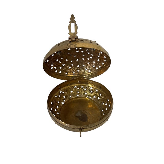 Vintage Round Pierced Cricket Box For Sale - Image 4 of 4