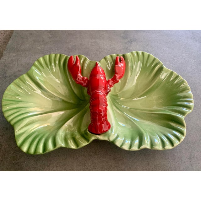 Mid-Century Modern Vintage Brad Keeler 1950s Lobster Ware Divided Dish For Sale - Image 3 of 5