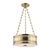 Industrial Gaines 3 Light Pendant - Aged Brass For Sale - Image 3 of 3