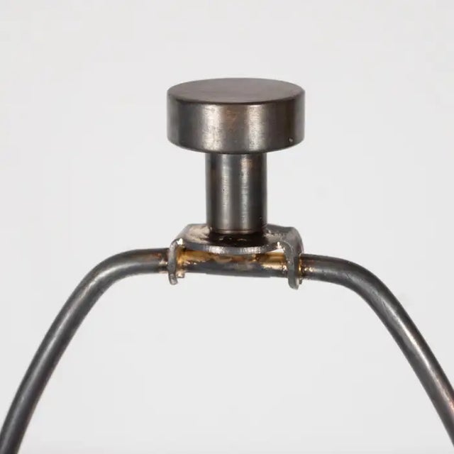 Metal Early 21st Century Marcelo Bessa Brutalist Tripod Lamps - A Pair For Sale - Image 7 of 12