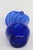 Mid 20th Century Hand Blown Art Glass Mini Pitcher Small Creamer Cobalt Blue Swirl Pattern For Sale - Image 15 of 15