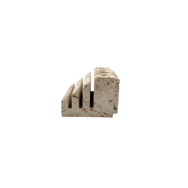 Travertine Desk Organizer by Enzo Mari for Fratelli Mannelli, Italy, 1970s For Sale - Image 15 of 18