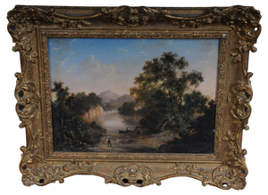 Romantic Artist, Landscape, Oil Painting, 19th Century, Framed