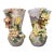 Pair of Circa 1890 Hand Painted French Gros-Relief Blue Ground Barbotine Vases For Sale