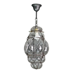 Venetian Transparent Lantern, Murano Glass, Italy, 1970s
