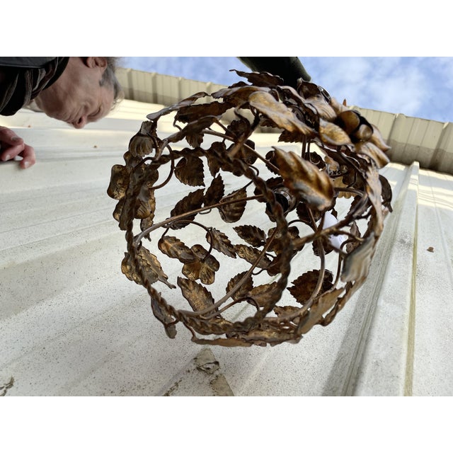 Brass Chandelier, 1950s For Sale - Image 4 of 15