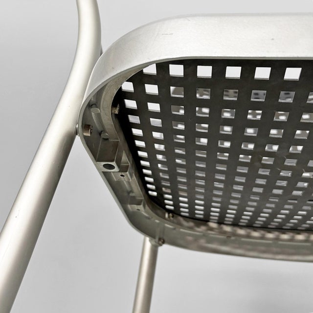 Italian Modern Chairs in Silver by Vico Magistretti for De Padova, 1980s, Set of 4 For Sale - Image 16 of 18