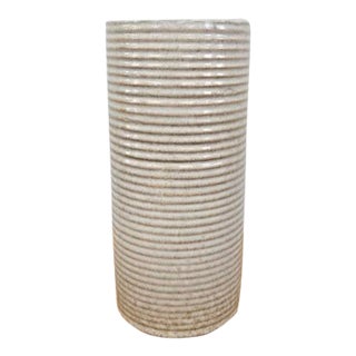Mid Century Zainesville Stone Age Modern Homespun Art Pottery Vase For Sale