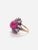 Pink Bochic “Capri” Vintage Blue Sapphire, Ruby & Rose Cut Topaz 18K Gold & Silver For Sale - Image 8 of 12