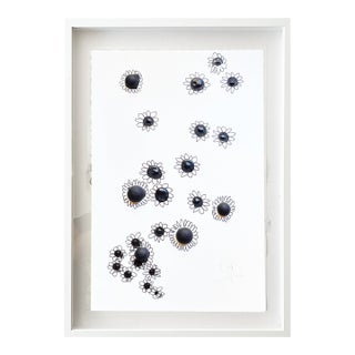 "Field of Daisies 20" Original Mixed-Media Painting by Jake Poser, Framed For Sale