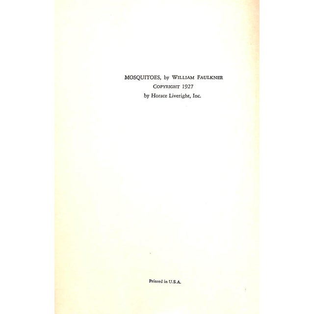 "Mosquitoes" 1927 Faulkner, William For Sale - Image 4 of 5