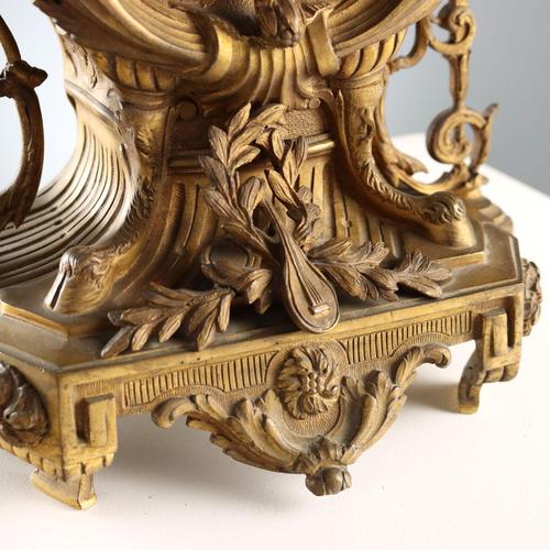 Antique Mantelpiece Clock in Bronze, France, 19th Century For Sale - Image 6 of 13