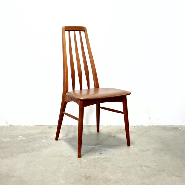 Koefoeds Hornslet Koefoed Hornslet “Eva” Set of 4 Teak Dining Chairs For Sale - Image 4 of 17