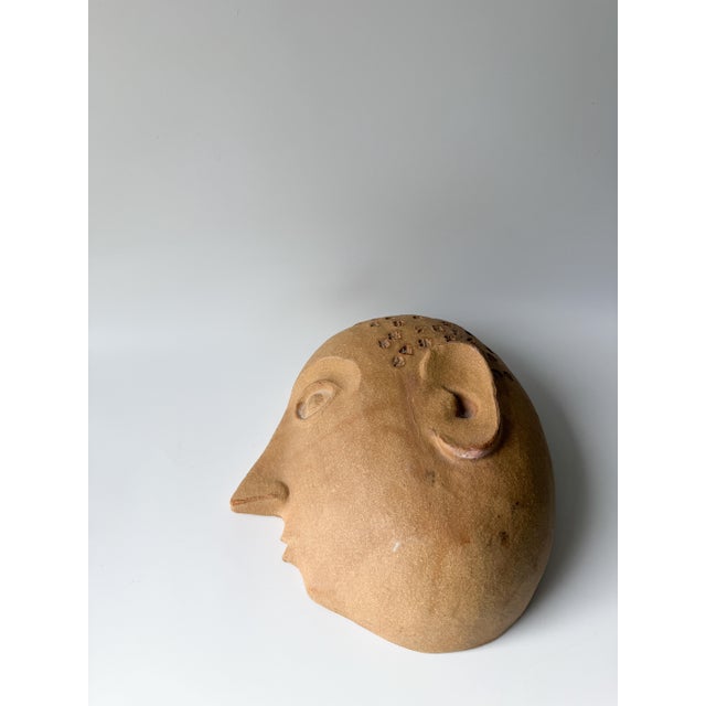1950s 1950s David Gil Ceramic Abstract Face Sculpture Half for Bennington Pottery For Sale - Image 5 of 7
