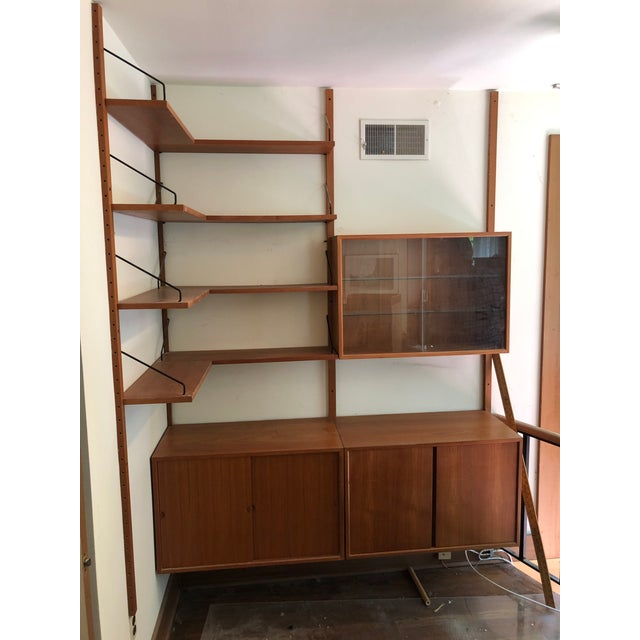 Mid Century Modern Danish Teak Wall System Made For Corner 3
