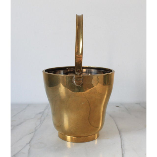 Vintage Brass Ice Bucket With Bird Claw Tongs For Sale - Image 4 of 14