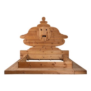 La Bocca Della Verità Bed by Mario Ceroli for Poltronova, Italy, 1972 For Sale