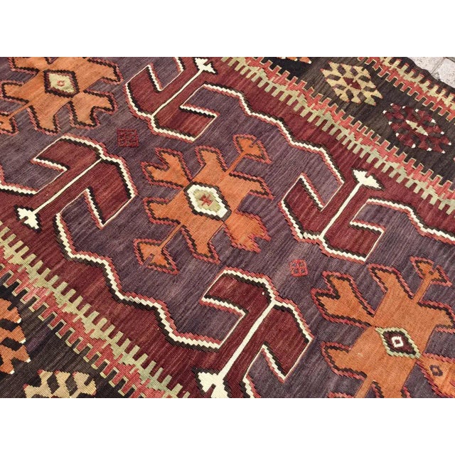 1960s Vintage Turkish Kilim Rug - 51" X 77.5" For Sale - Image 5 of 10