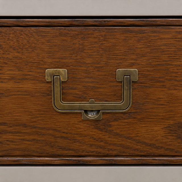 Vintage Henredon Artefacts Nightstand | Custom Restored Designer Bedside Table An exceptional vintage Henredon Artefacts...