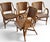 Vintage French Style Bistro Bamboo And Rattan Dining Set Round Glass Top Table And Four Armchairs 5 Pieces This incredibly...
