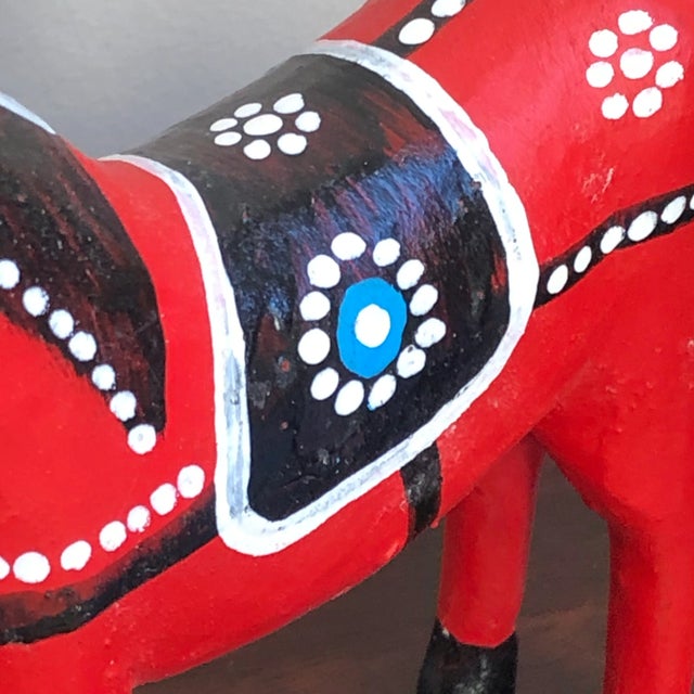 Vintage Handcrafted European Wooden Folk Art Horses — a Pair For Sale In Baltimore - Image 6 of 11