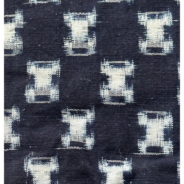 Early 20th Century Rare Japanese Woven Ikat Child Kimono Nemaki For Sale - Image 5 of 16