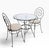 Late 20th Century 3 Pc. Wrought Iron Garden Patio Poolside Cafe Bistro Set For Sale - Image 9 of 15