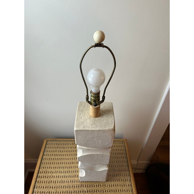 Large Abstract Plaster Table Lamp Casual Lamps of California For Sale In New York - Image 6 of 9