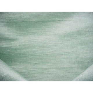 Pindler Firenze in Glacier - Ice Green Faux Silk Velvet Upholstery Drapery Fabric - 1-5/8 yards For Sale