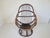 Mid-Century Modern Vintage Bamboo Rattan Swivel Armchair, 1970s For Sale - Image 3 of 8