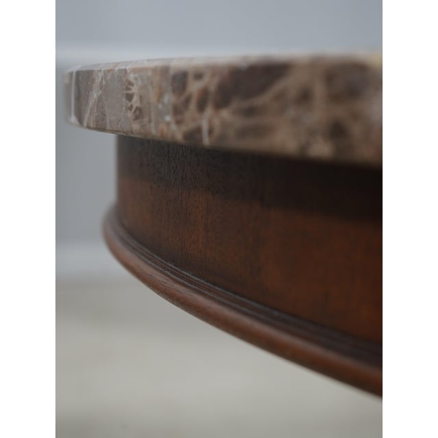 Stone Drexel Heritage Round Regency Style Marble Top Table For Sale - Image 7 of 15