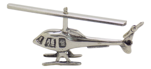 Vintage Italian Handmade Silver Helicopter Miniature, Tuscany, Arezzo, Italy, 1980s