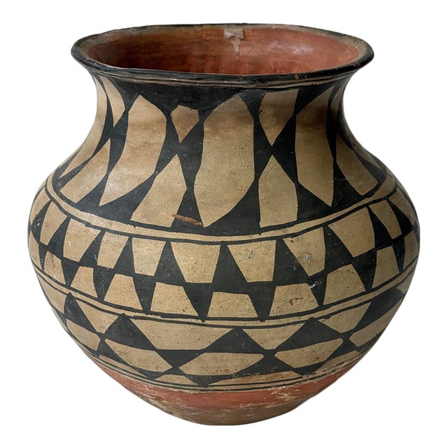 Mid 19th Century Kewa Pueblo Kiua Polychrome Vessel For Sale