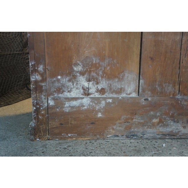 Primitive Antique American Victorian Poplar Closet Cupboard Linen Press Cabinet For Sale - Image 18 of 18