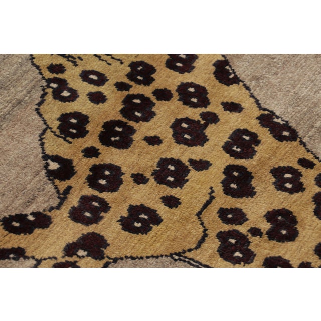 Rug & Kilim Vintage Leopard Pictorial Gabbeh Rug by Rug & Kilim, Afghanistan, 1950-1959 For Sale - Image 4 of 10