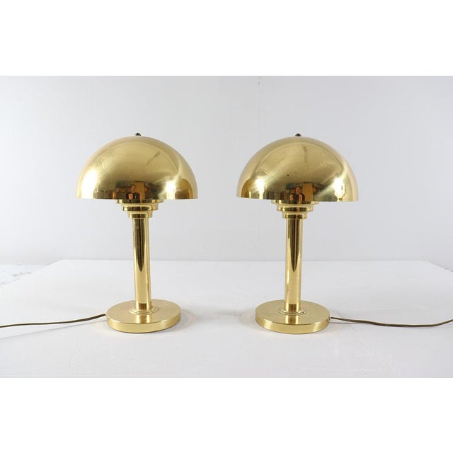 Art Deco Style Mushroom Table Lamps from WSB, Germany, 1970s, Set of 2 For Sale - Image 10 of 11