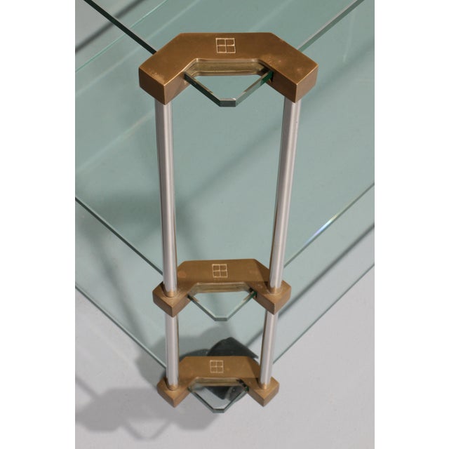 Copper European Glass Apart Trolley by Peter Ghyczy, 1970s For Sale - Image 8 of 10