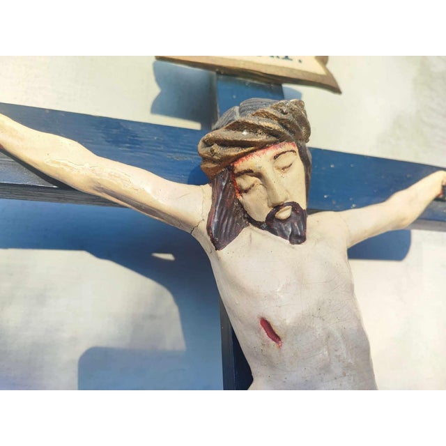 Wooden Cross of Saint Jesus, 1890s For Sale - Image 11 of 12