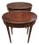 1920 English Sheraton Mahogany Leather Top Side/Sofa Tables, American Made. For Sale