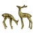 Mid 20th Century Brass Buck Deer Animal Figurines - A Pair For Sale