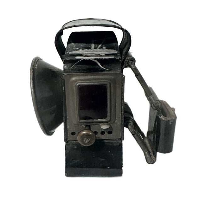Antique British Powell Hanmer Meteor Red Jewel Bicycle Lamp Birmingham England For Sale - Image 4 of 9